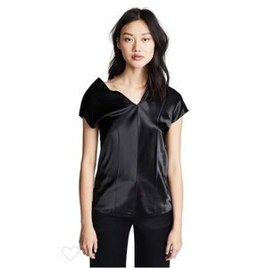 Helmut Lang Asymmetrical V-Neck Top
